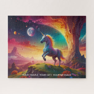 Enchanted Fantasy Unicorn on the Hill Jigsaw Puzzle