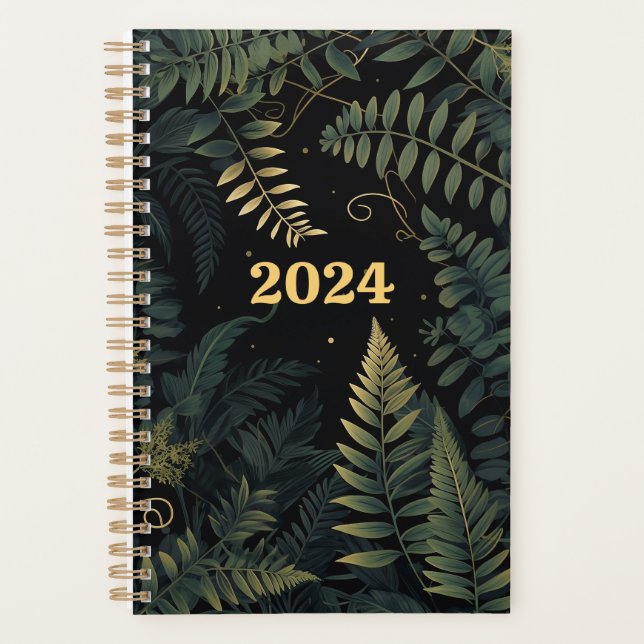 Enchanted Ferns:A Nature-Inspired Planner for 2024 (Front)