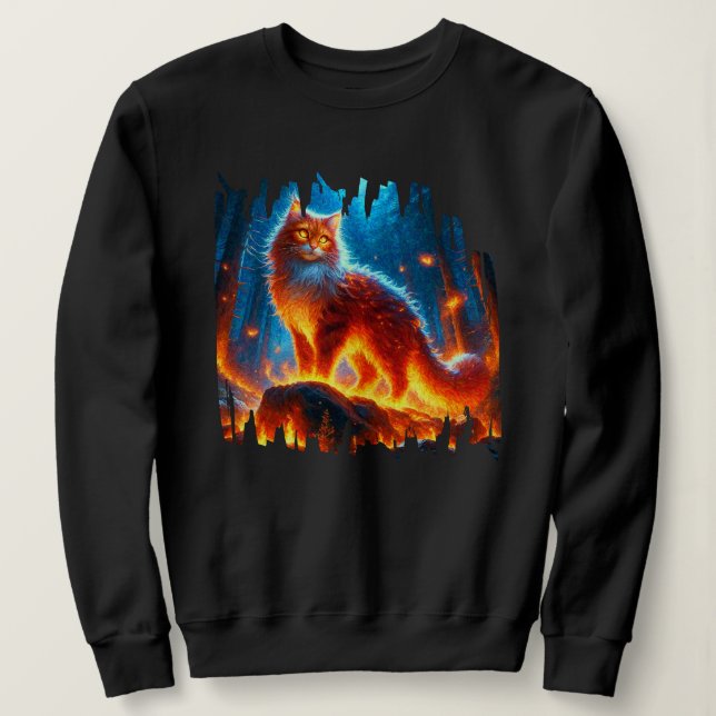 Enchanted Fire Feline Sweatshirt (Design Front)