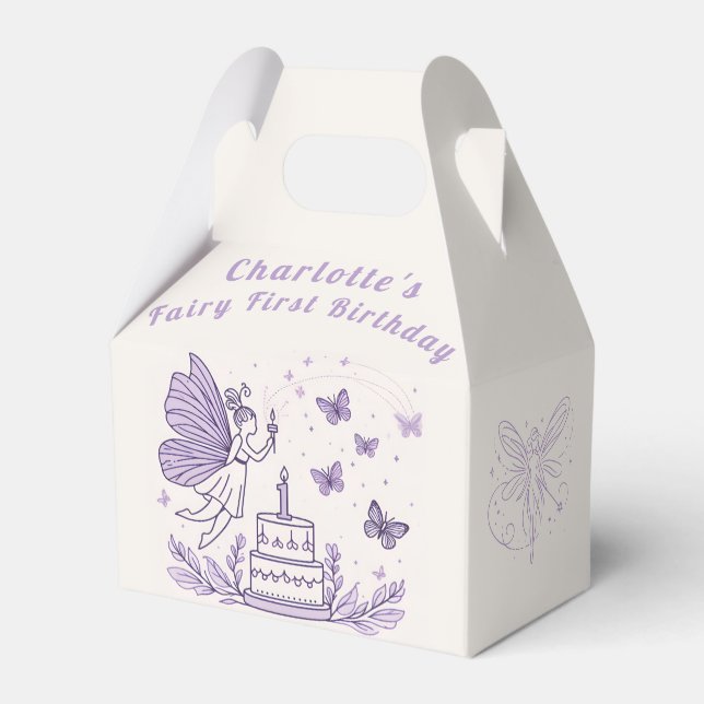Enchanted First Candlelight - Birthday Favour Box (Front Side)