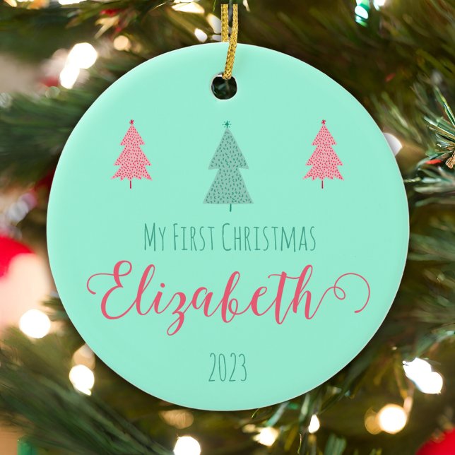 Enchanted First Christmas - Baby's Keepsake  Ceramic Ornament (Creator Uploaded)