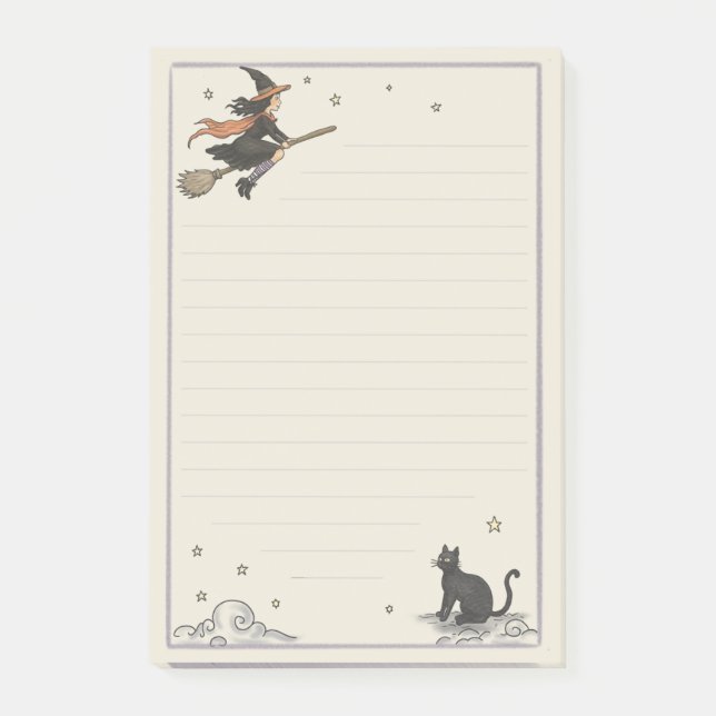 Enchanted Flight Lined 4" x 6"  Post-it Notes (Front)