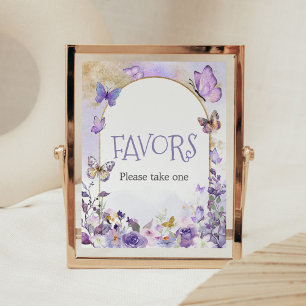 Enchanted Floral Butterfly Baby Shower Favours Poster