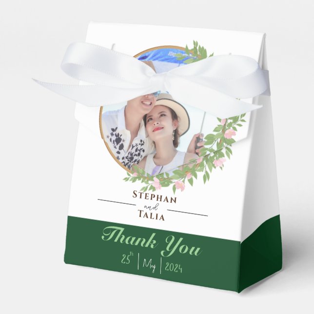 Enchanted Floral Elegance wedding Favour Box (Front Side)