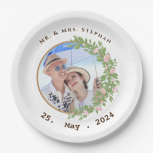 Enchanted Floral Elegance wedding Paper Plate