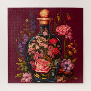 Enchanted Floral Potion Puzzle Fantasy Botanical