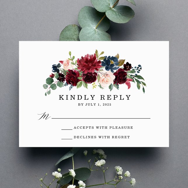 Enchanted Floral | Wedding RSVP Card (Creator Uploaded)