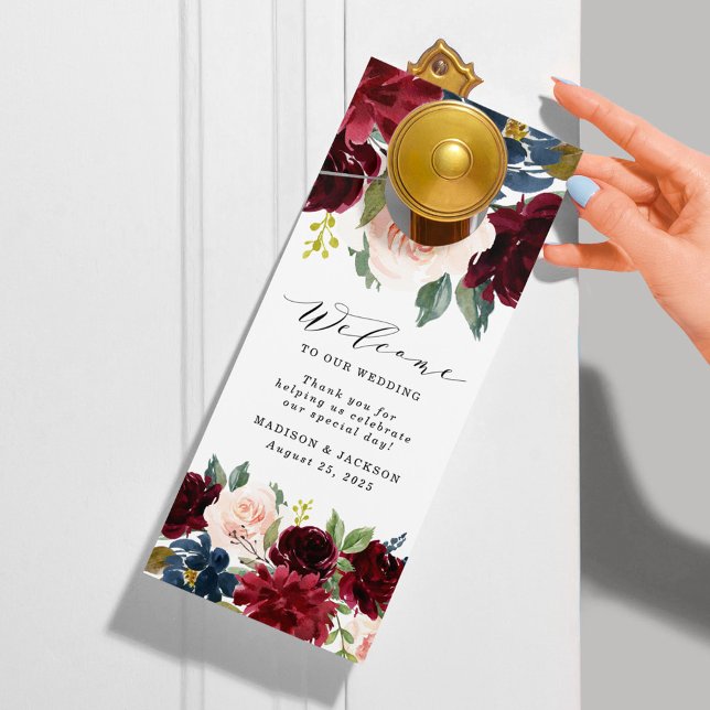 Enchanted Floral Wedding Welcome & Do Not Disturb Door Hanger (Creator Uploaded)