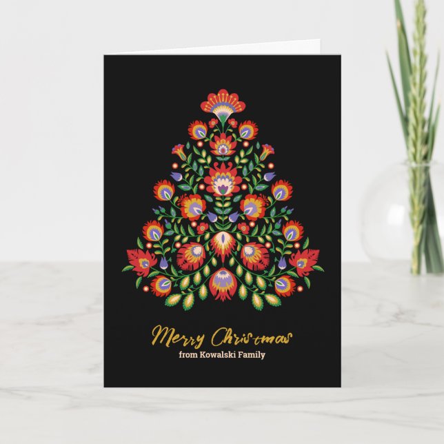 Enchanted Florals: A Folklore-Inspired Christmas Holiday Card (Front)