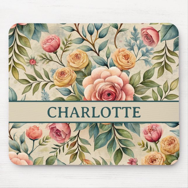 Enchanted Florals Mouse Pad (Front)