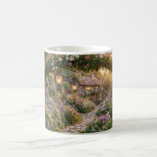 Enchanted Flower Cottage Garden Art Coffee Mug