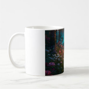 Enchanted Flower Forest Mug - Magical Night Garden