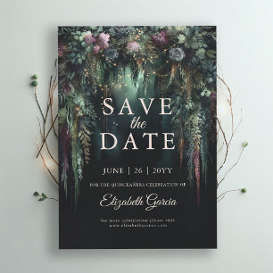 Enchanted Forest Arch Fairy Tale Green Quinceanera Save The Date