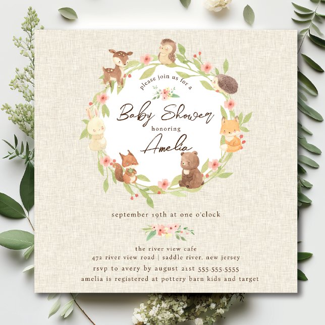 Enchanted Forest Baby Shower  Invitation (Creator Uploaded)