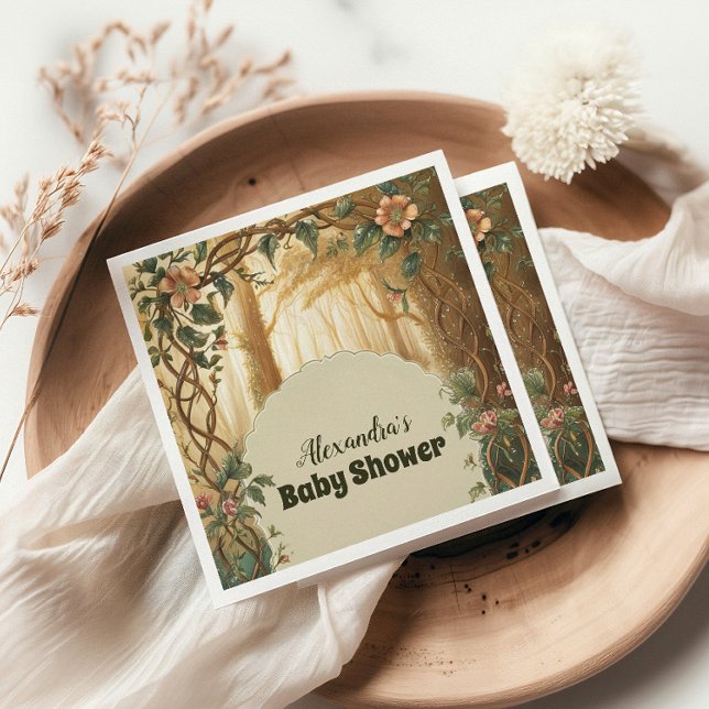 Enchanted Forest  Baby Shower Napkin (Creator Uploaded)