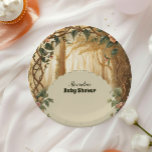 Enchanted Forest  Baby Shower Paper Plate<br><div class="desc">Bring the beauty of a mystical woodland to your table with Magic Floral Forest Baby Shower Paper Plates! These enchanting plates feature delicate forest flowers, lush greenery, and soft earthy hues, creating a whimsical setting for a baby shower inspired by the magic of nature. Perfect for serving everything from snacks...</div>