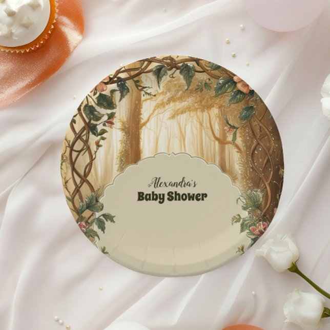 Enchanted Forest  Baby Shower Paper Plate (Creator Uploaded)