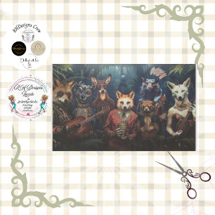Enchanted Forest Band Decoupage  Tissue Paper