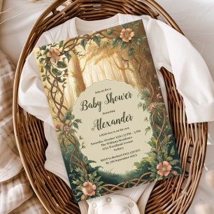 Enchanted Forest Boy Baby Shower  Invitation
