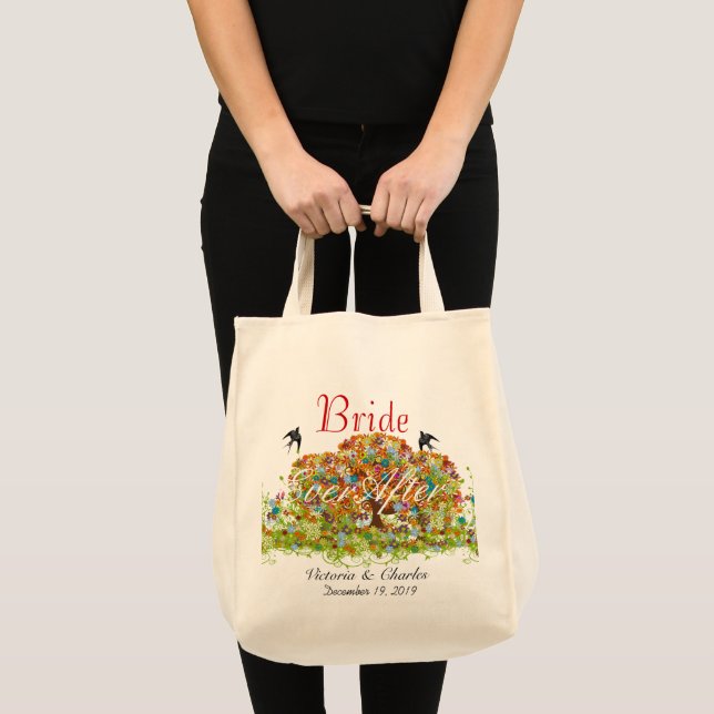 Enchanted Forest Bridesmaid or Bride Wedding Tote Bag (Front (Product))