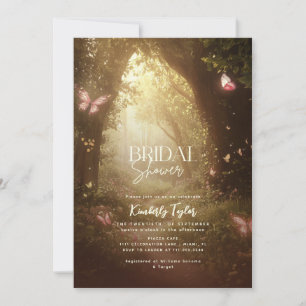 Enchanted Forest Butterflies Bridal Shower Invitation