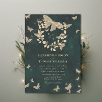 Enchanted Forest Butterflies Emerald Green Wedding