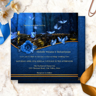 Enchanted Forest Butterflies Wedding Invitation