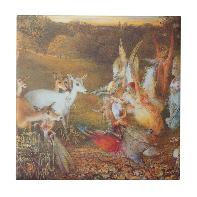 Enchanted Forest by artist John Anster Fitzgerald Ceramic Tile (Front)