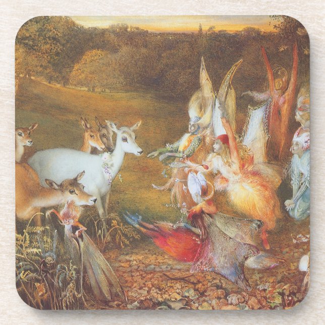 Enchanted Forest by artist John Anster Fitzgerald Coaster (Front)