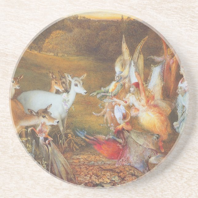 Enchanted Forest by artist John Anster Fitzgerald Coaster (Front)