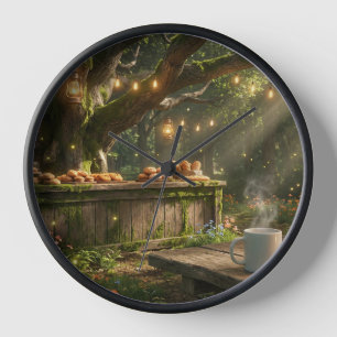 Enchanted Forest Cafe Wall Clock