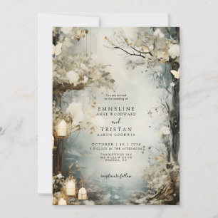 Enchanted Forest Candlelight Wedding Invitation