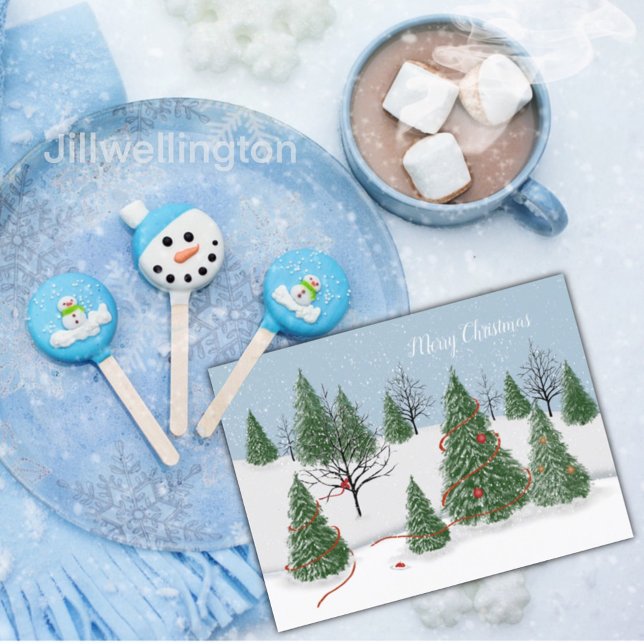 Enchanted Forest Christmas Day Holiday Postcard (Creator Uploaded)