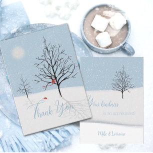Enchanted Forest Christmas Day Thank You Card