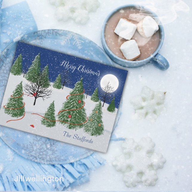Enchanted Forest Christmas Eve Holiday Card (Creator Uploaded)