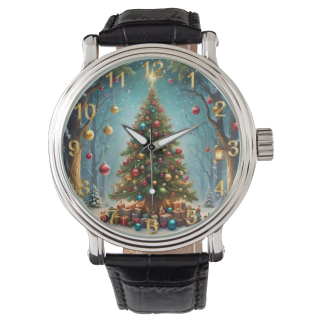 Enchanted Forest Christmas: Tree with Baubles Watch (Front)