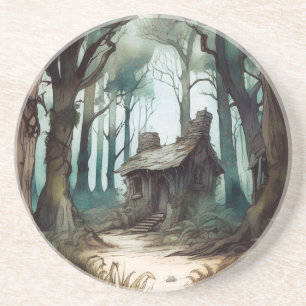Enchanted Forest Cottage Coaster