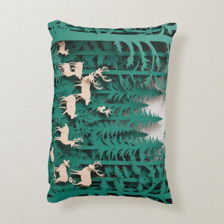 Enchanted Forest Deer – Paper Cut Art Woodland Decorative Cushion