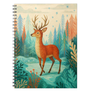 Enchanted Forest Deer – Whimsical Winter Woodland  Notebook