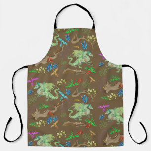 Enchanted Forest Dragon Pattern Apron