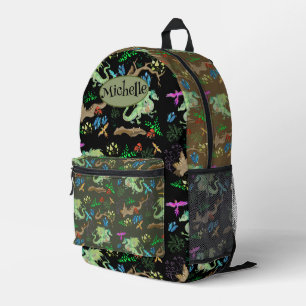 Enchanted Forest Dragon Pattern Printed Backpack