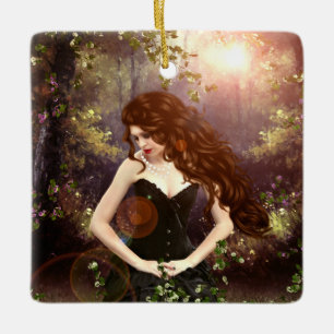 Enchanted Forest Dream Ceramic Ornament