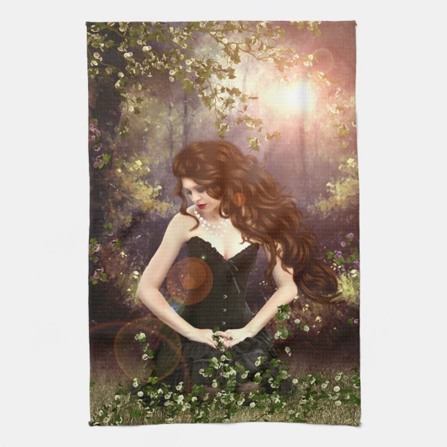 Enchanted Forest Dream Tea Towel (Vertical)
