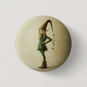 Enchanted Forest Elf 3 Cm Round Badge