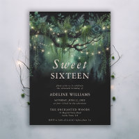 Enchanted Forest Emerald Floral Fairy Sweet 16