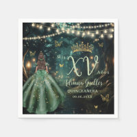 Enchanted Forest Emerald Green Dress Quinceañera