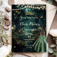 Enchanted Forest Emerald Green Dress Quinceañera