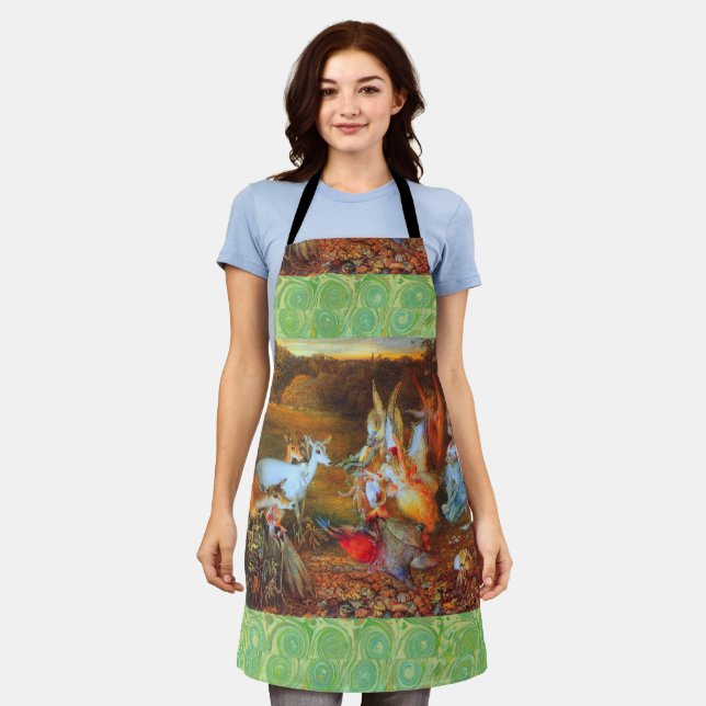 ENCHANTED FOREST Fairies,Deers and Fawns In Autumn Apron (Worn)