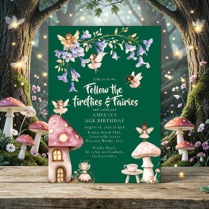 Enchanted Forest Fairies Fireflies  Birthday 