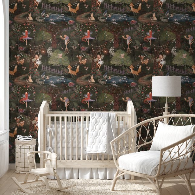 Enchanted Forest Fairies & Woodland Animals Wallpaper (Kids)